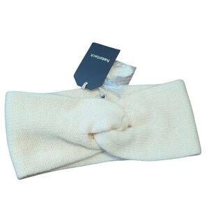 Hat Attack Ivory Twist Front Cashmere Headband NWT